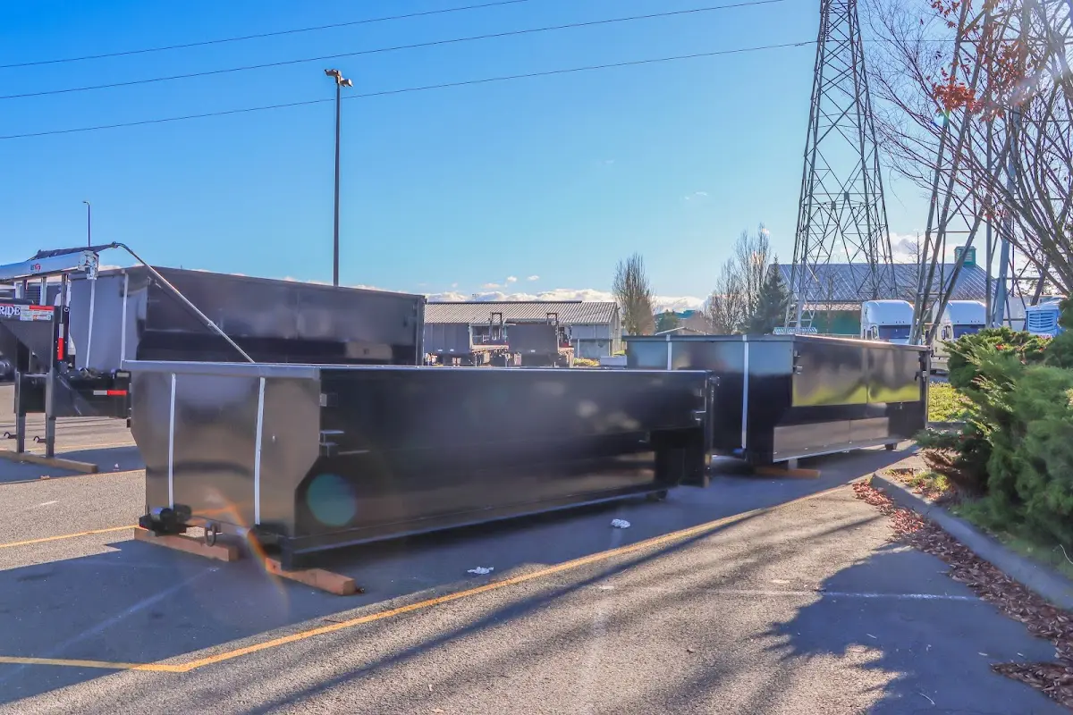 Roll-off dumpster ready for waste disposal at job site for 4 Yard Dumpster Rental in Rostraver